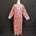 S/M Afren Printed Cotton Dress 57" Long Jalabiya