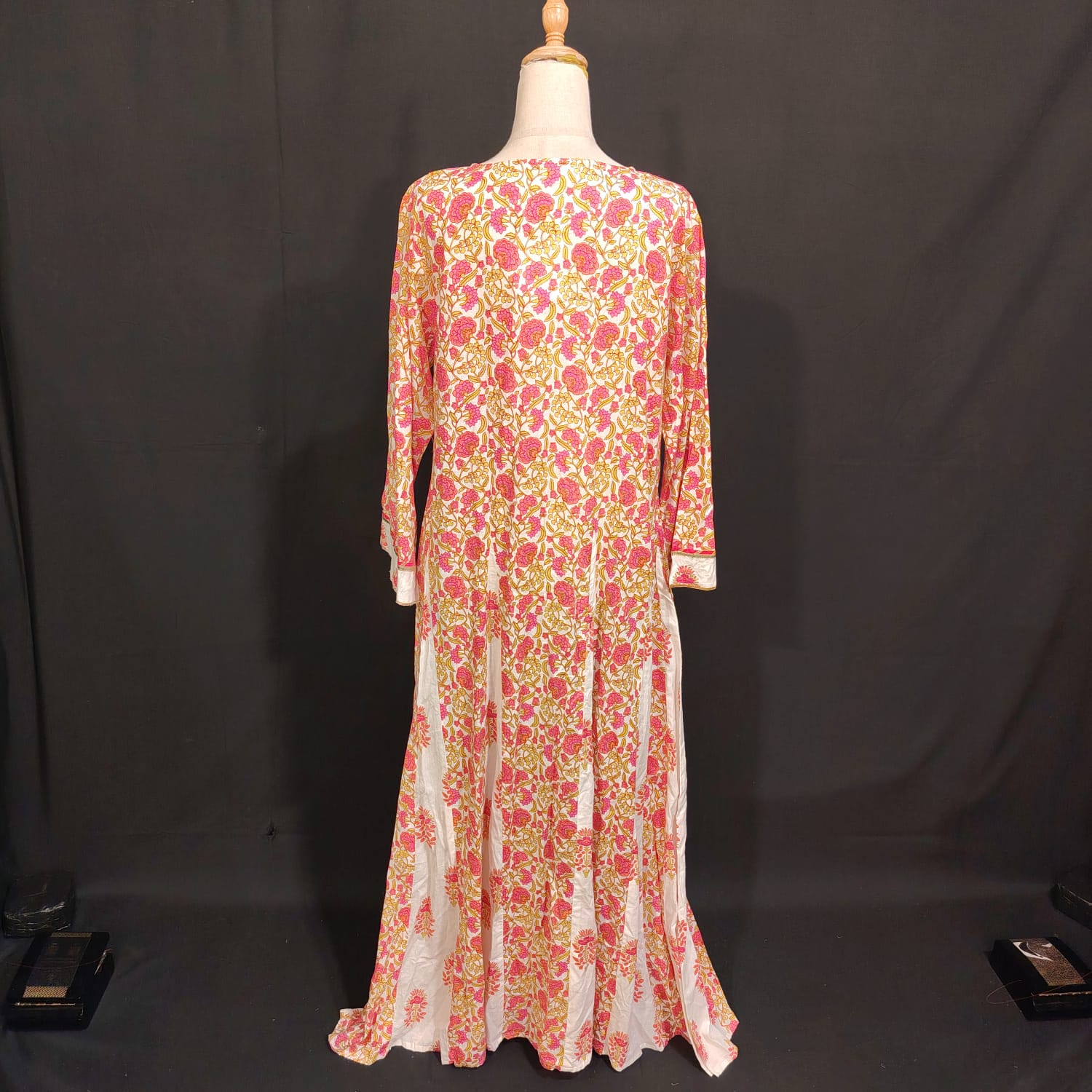 S/M Anaya Printed Cotton Dress 57" Long Jalabiya
