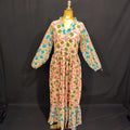 S/M Bahira Printed Cotton Dress 57" Long Jalabiya