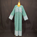 2XL-3XL Beach Printed Cotton Dress 57" Long Jalabiya