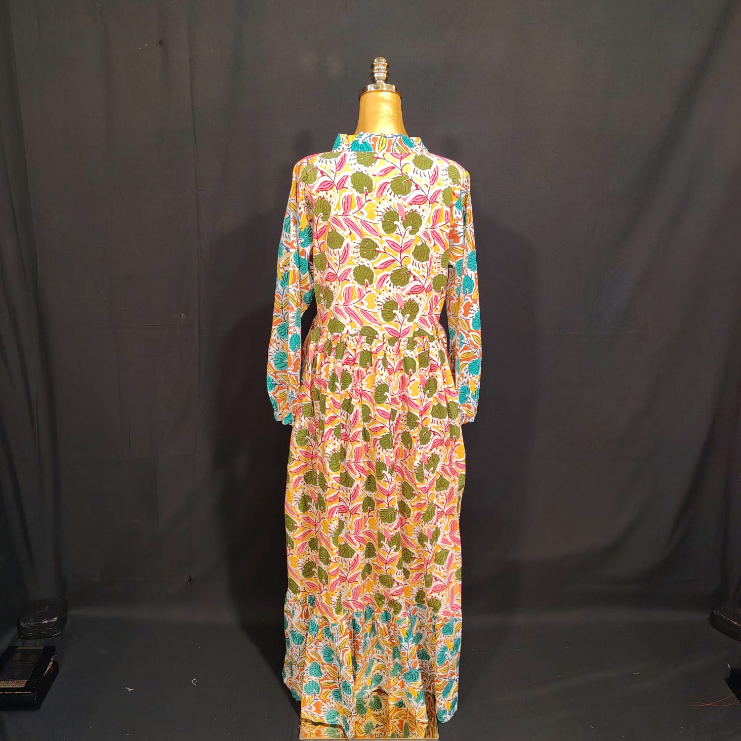 S/M Bahira Printed Cotton Dress 57" Long Jalabiya