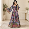 L/XL Elzina Printed Cotton Long Dress Jalabiya – 57