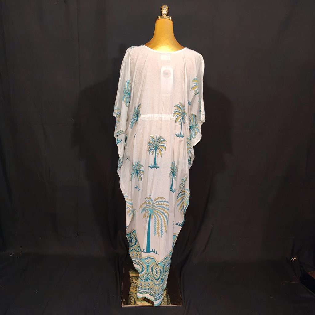 Free size Farasah Printed Cotton Dress 57" Long Jalabiya