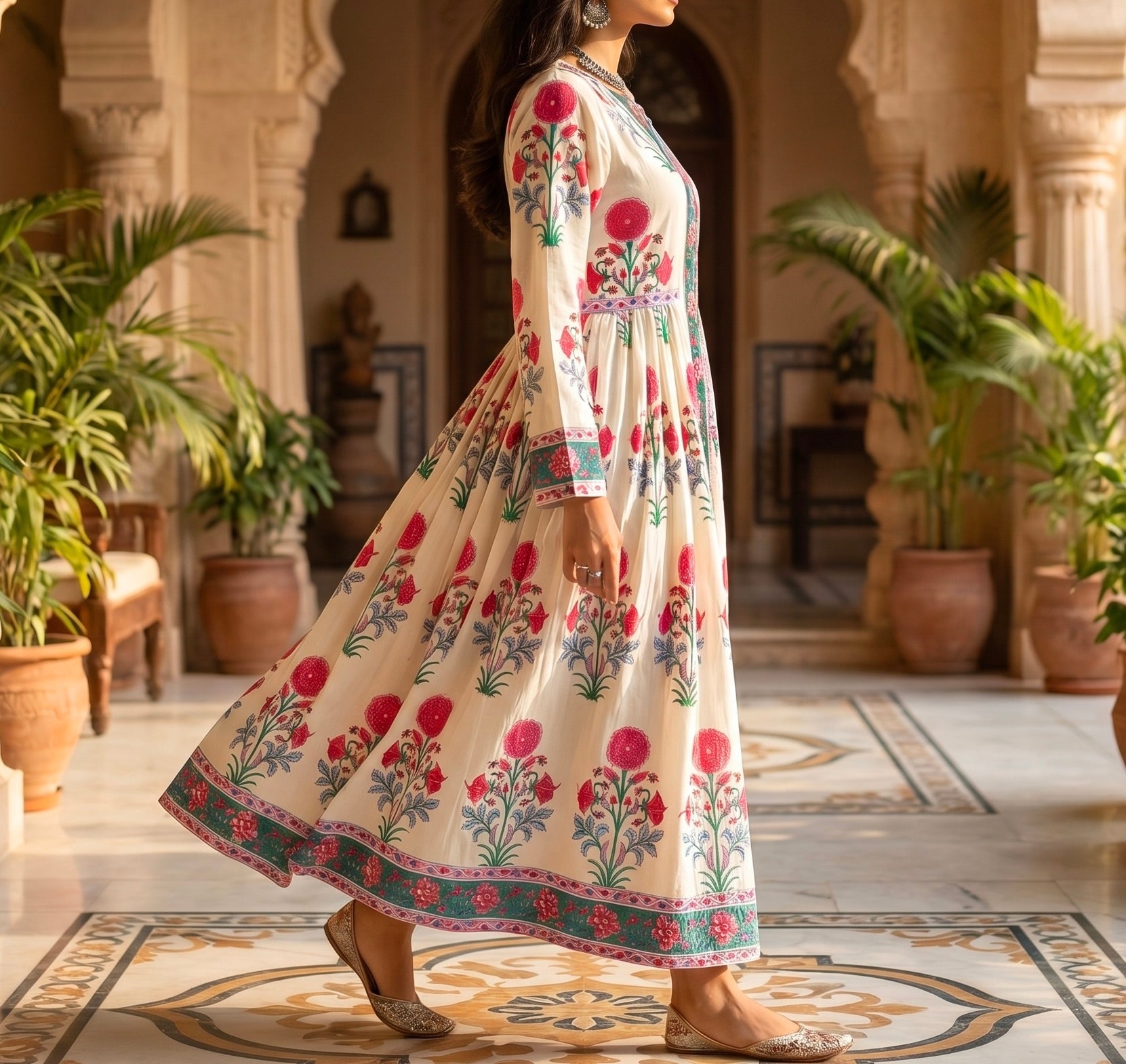 Bhopali Cotton Dress Jalabiya