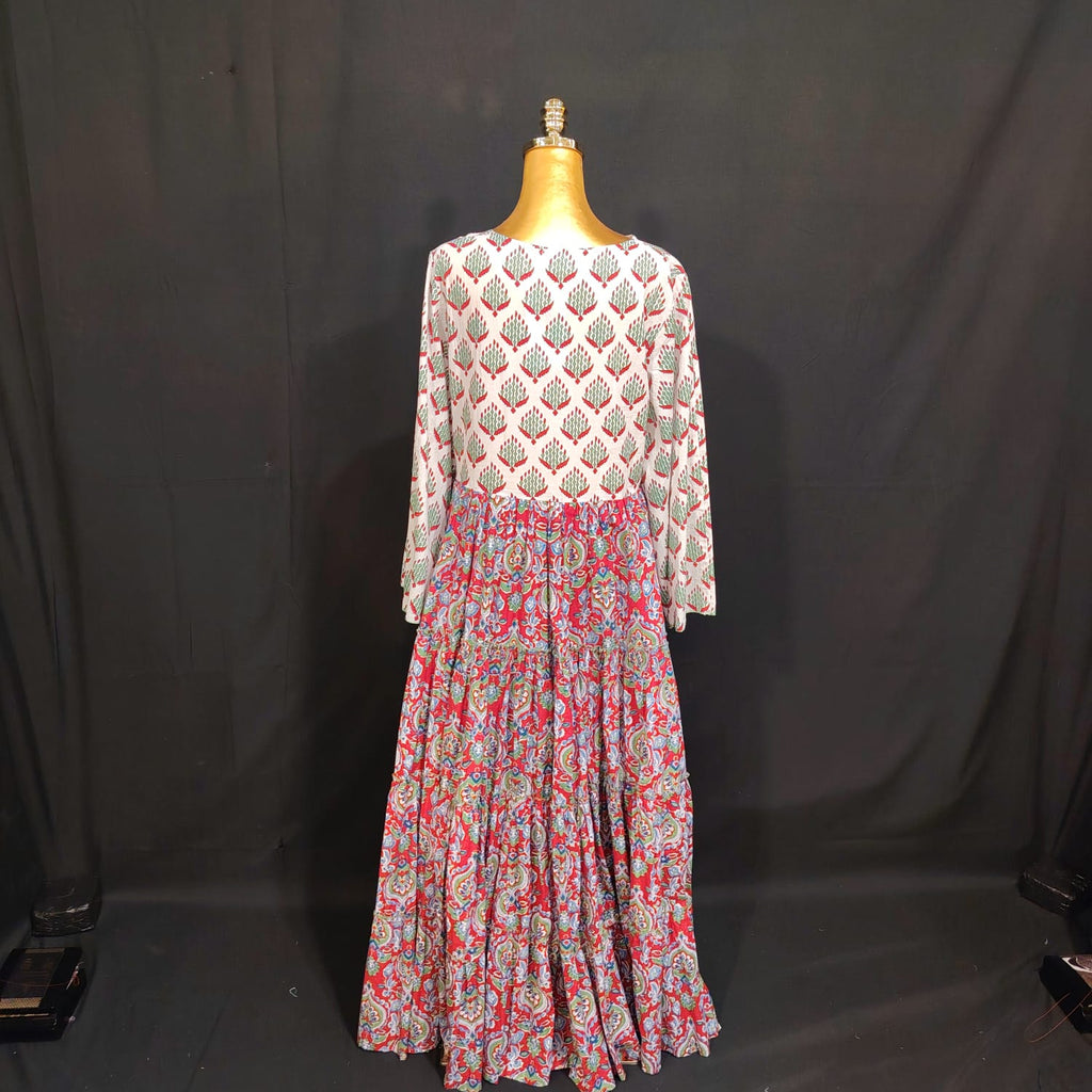 S/M Cinderella Printed Cotton Dress 57" Long Jalabiya