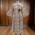 S/M Cindrella Pink Printed Cotton Dress 57" Long Jalabiya