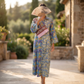 XS-S Singapore With Sheila Printed Cotton Dress Long Jalabiya 25647-1347 JP