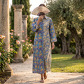 12-13 Singapore Printed Cotton Dress 50" Long Jalabiya 25650-1347 JP