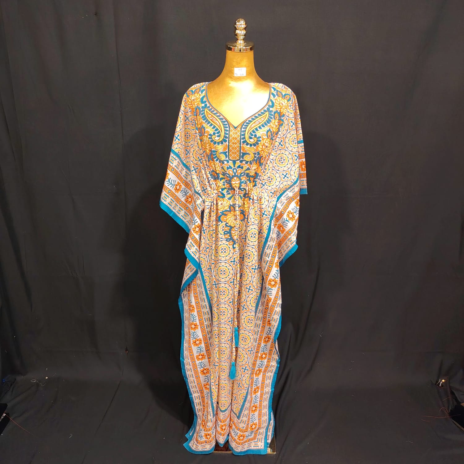 Free size Farasah Printed Cotton Dress 57" Long Jalabiya