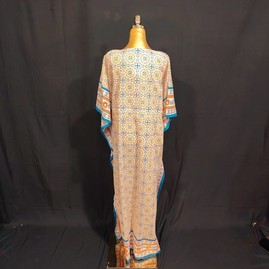 Free size Farasah Printed Cotton Dress 57" Long Jalabiya