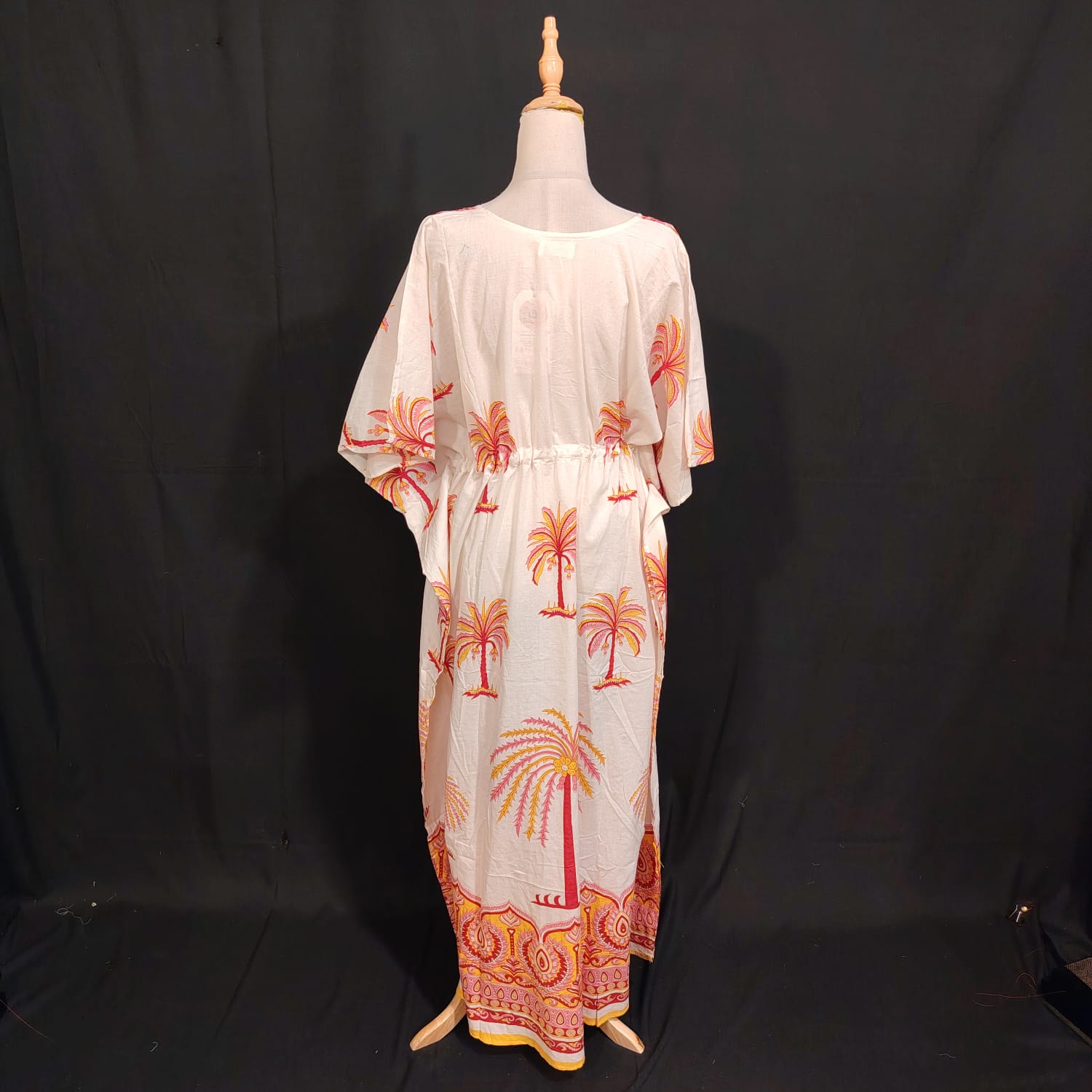 Free size Farasah Printed Cotton Dress 57" Long Jalabiya