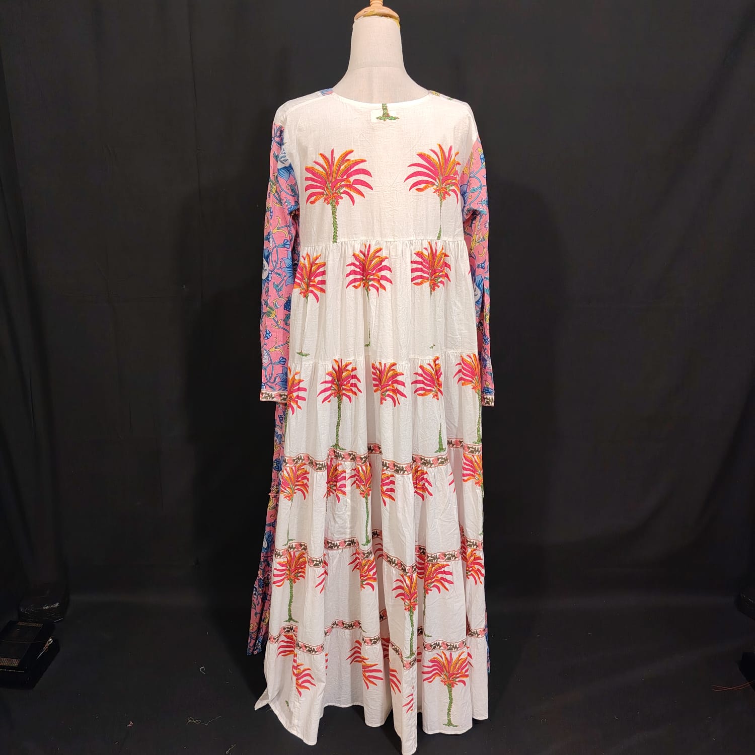 S/M Ebili Printed Cotton Dress 57" Long Jalabiya