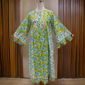 S/M Esah Printed Cotton Dress 57" Long Jalabiya