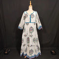 S/M Faiqa Printed Cotton Dress 57" Long Jalabiya