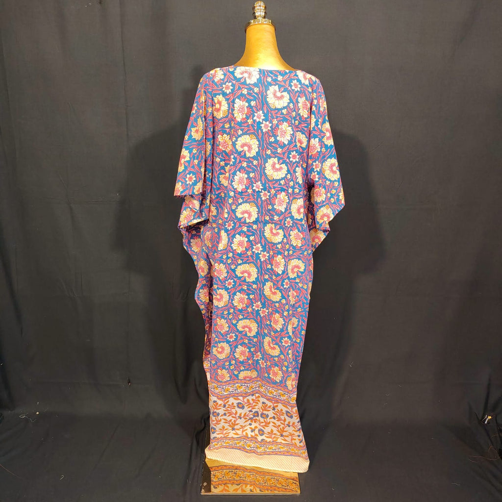 Free size Farasah Printed Cotton Dress 57" Long Jalabiya