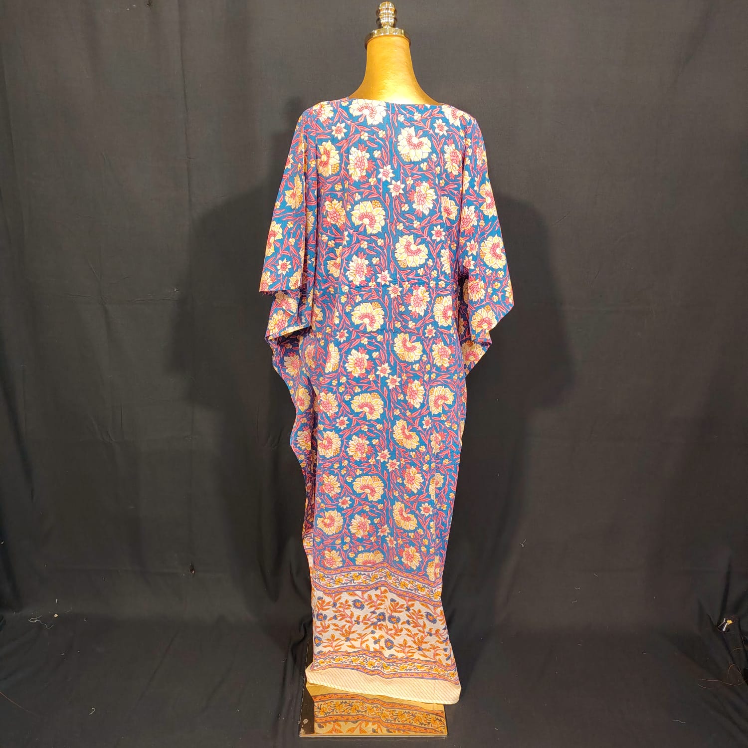 Free size Farasah Printed Cotton Dress 57" Long Jalabiya