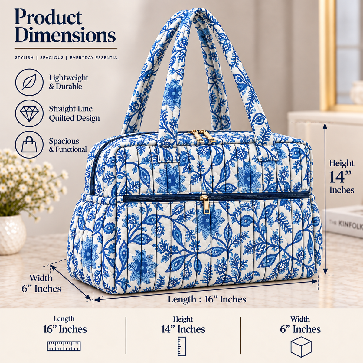 BG 5 Luxury Quilted Mother's Handbag
