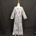 S/M Fawz Printed Cotton Dress 57" Long Jalabiya