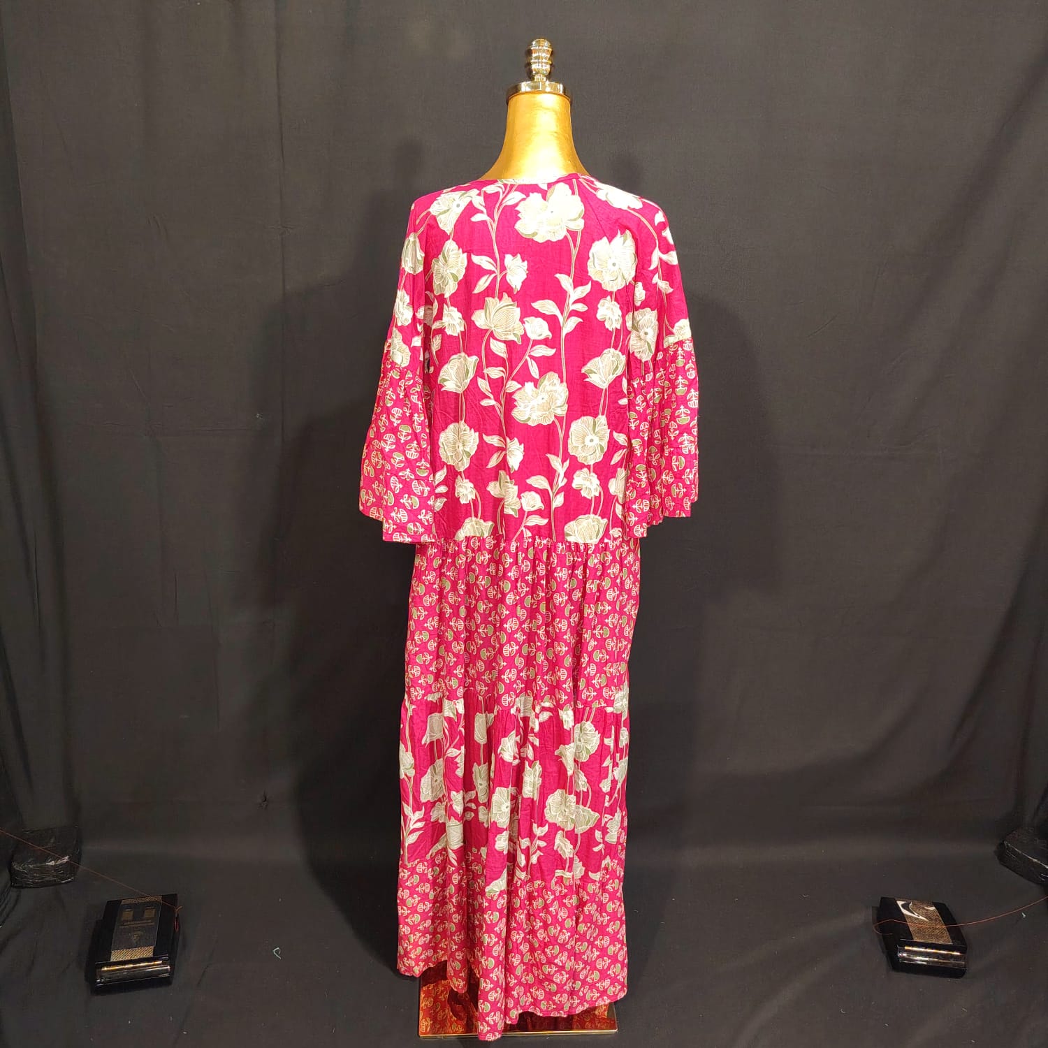 S/M Gaby Printed Cotton Dress 57" Long Jalabiya
