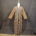 L-XL Honey Cotton Printed Dress 57" Long Jalabiya