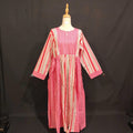 S/M Hiba Printed Cotton Dress 57" Long Jalabiya