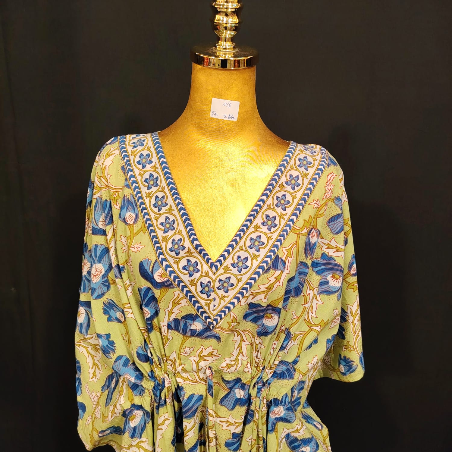 Free size Farasah Printed Cotton Dress 57" Long Jalabiya