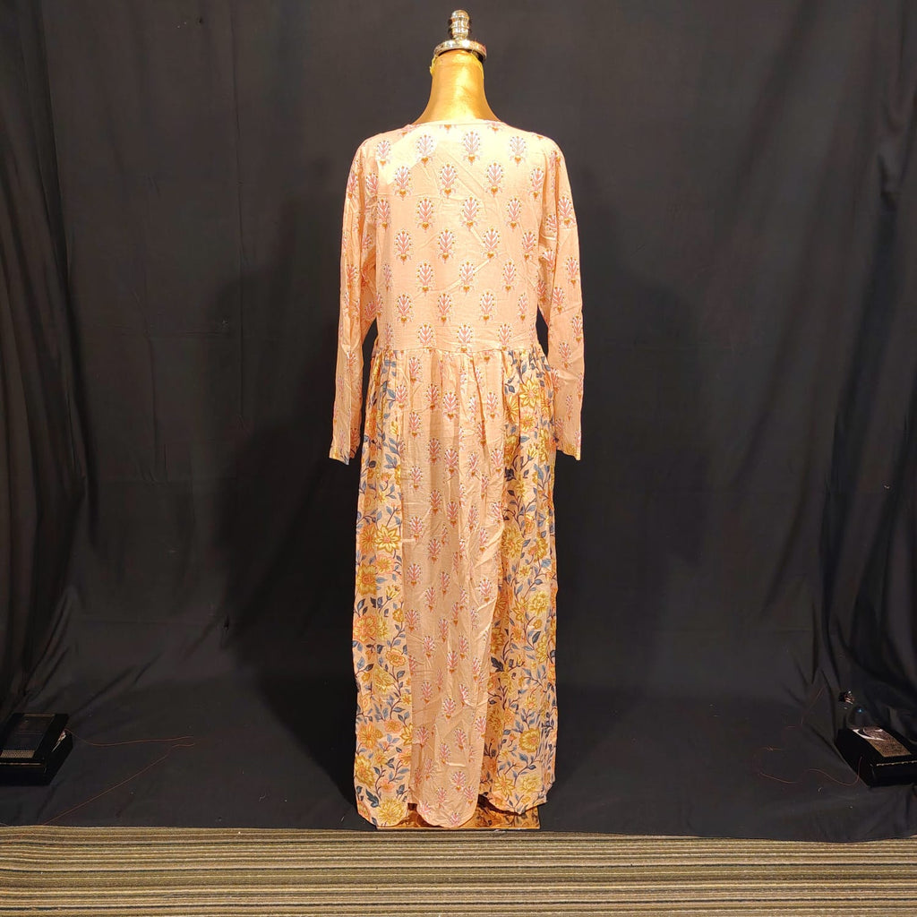 S-M Hiba Cotton Printed Dress 57" Long Jalabiya