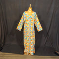 L-XL Khadija Cotton Printed Dress 57" Long Jalabiya