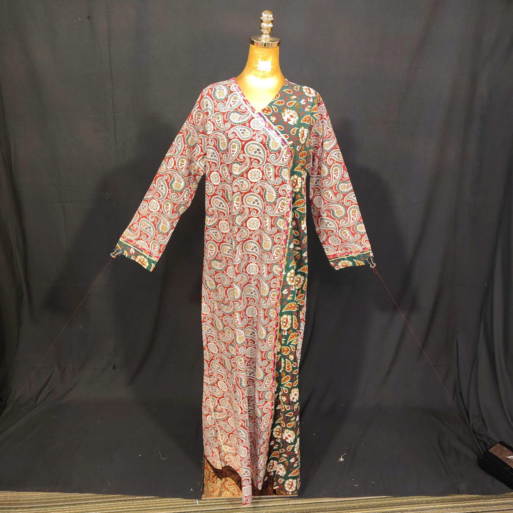 2XL-3XL Lupine Printed Cotton Dress 57" Long Jalabiya