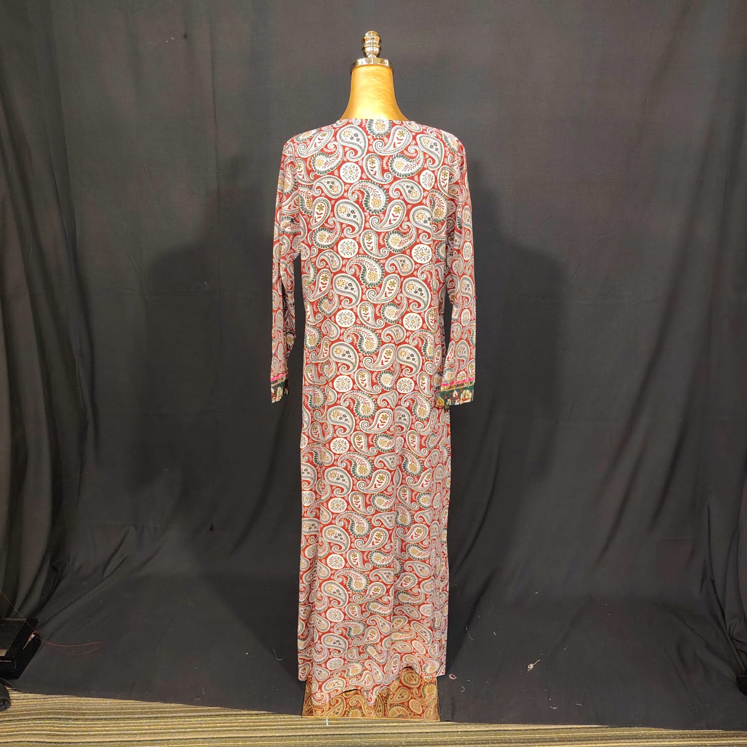 2XL-3XL Lupine Printed Cotton Dress 57" Long Jalabiya
