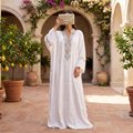 Silky Jacquard Kaftan Elegant Free-Size Luxury Abaya