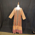 L-XL Naija Cotton Printed Dress 57" Long Jalabiya