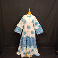 S/M Nayra Printed Cotton Dress 57" Long Jalabiya