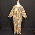 Free Size Nawaar Printed Cotton Dress 57" Long Jalabiya