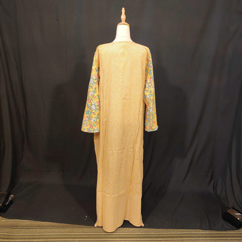 L-XL Nubila Cotton Printed Dress 57" Long Jalabiya