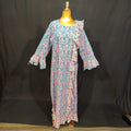 L-XL Princess Cotton Printed Dress 57" Long Jalabiya