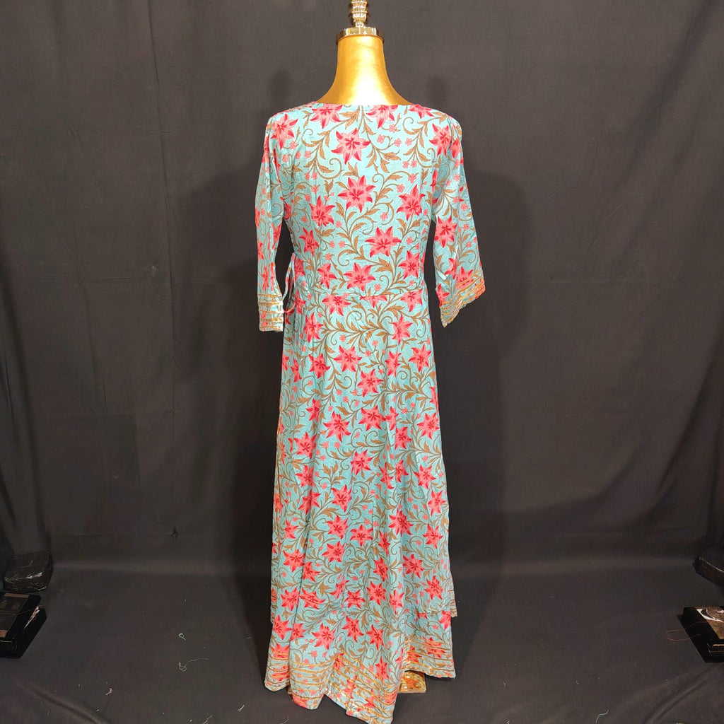 S/M Priam Printed Cotton Dress 57" Long Jalabiya