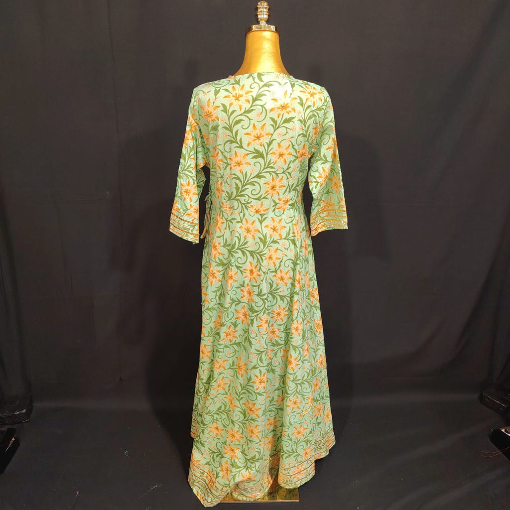 S/M Priam Printed Cotton Dress 57" Long Jalabiya