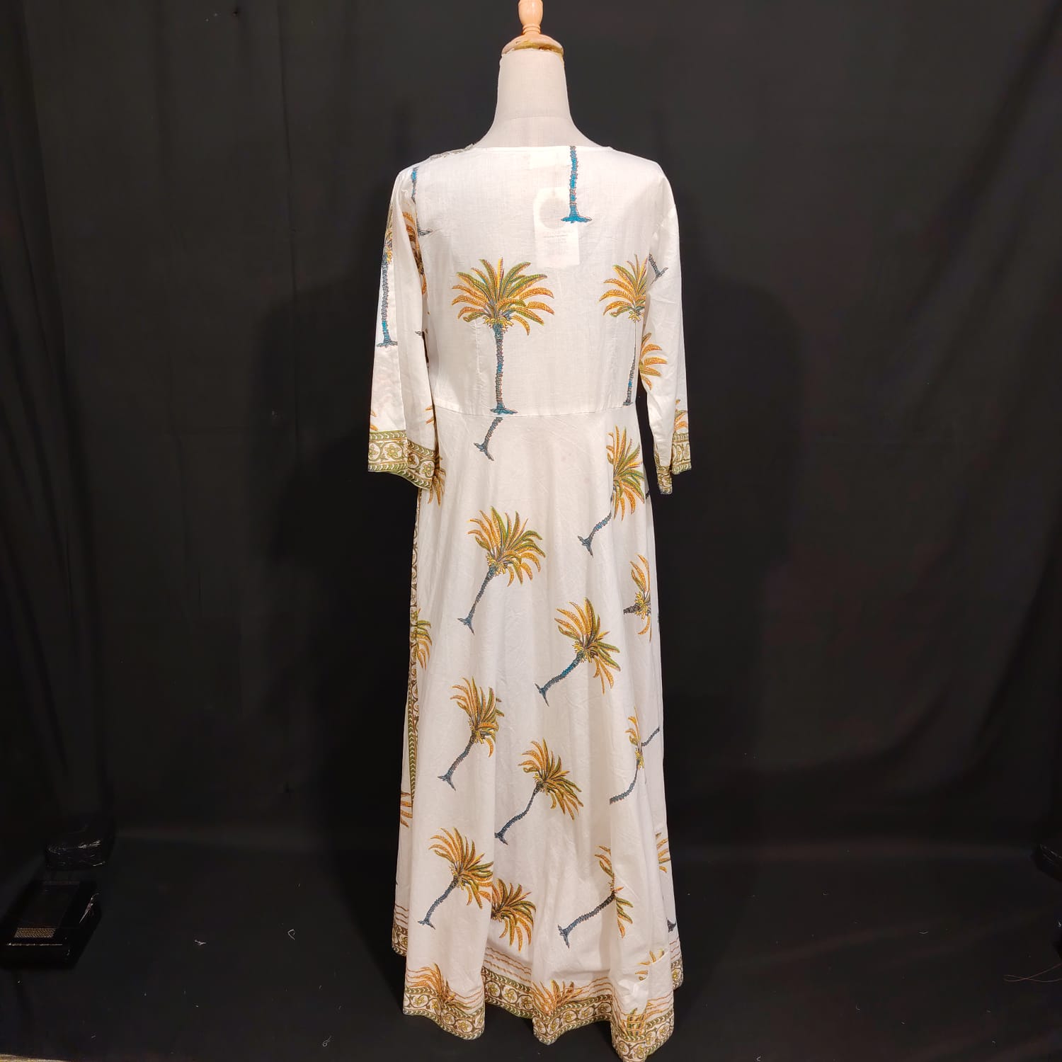S/M Priam Printed Cotton Dress 57" Long Jalabiya