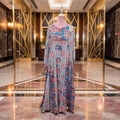 S/M ANAYA Printed Cotton Dress 57" Long Jalabiya