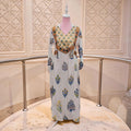 XS/S Arwa Printed Cotton Dress 54" Long Jalabiya