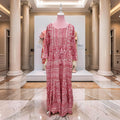 L/XL GABY Printed Cotton Dress 57" Long Jalabiya