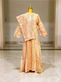 S-M AMRA  Printed Cotton Dress 57" Long Jalabiya