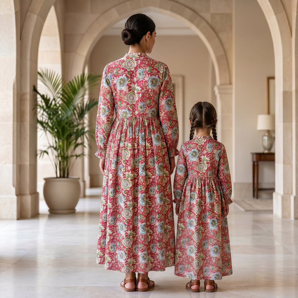 Fahima Cotton Dress Jalabiya 3 Pieces Set
