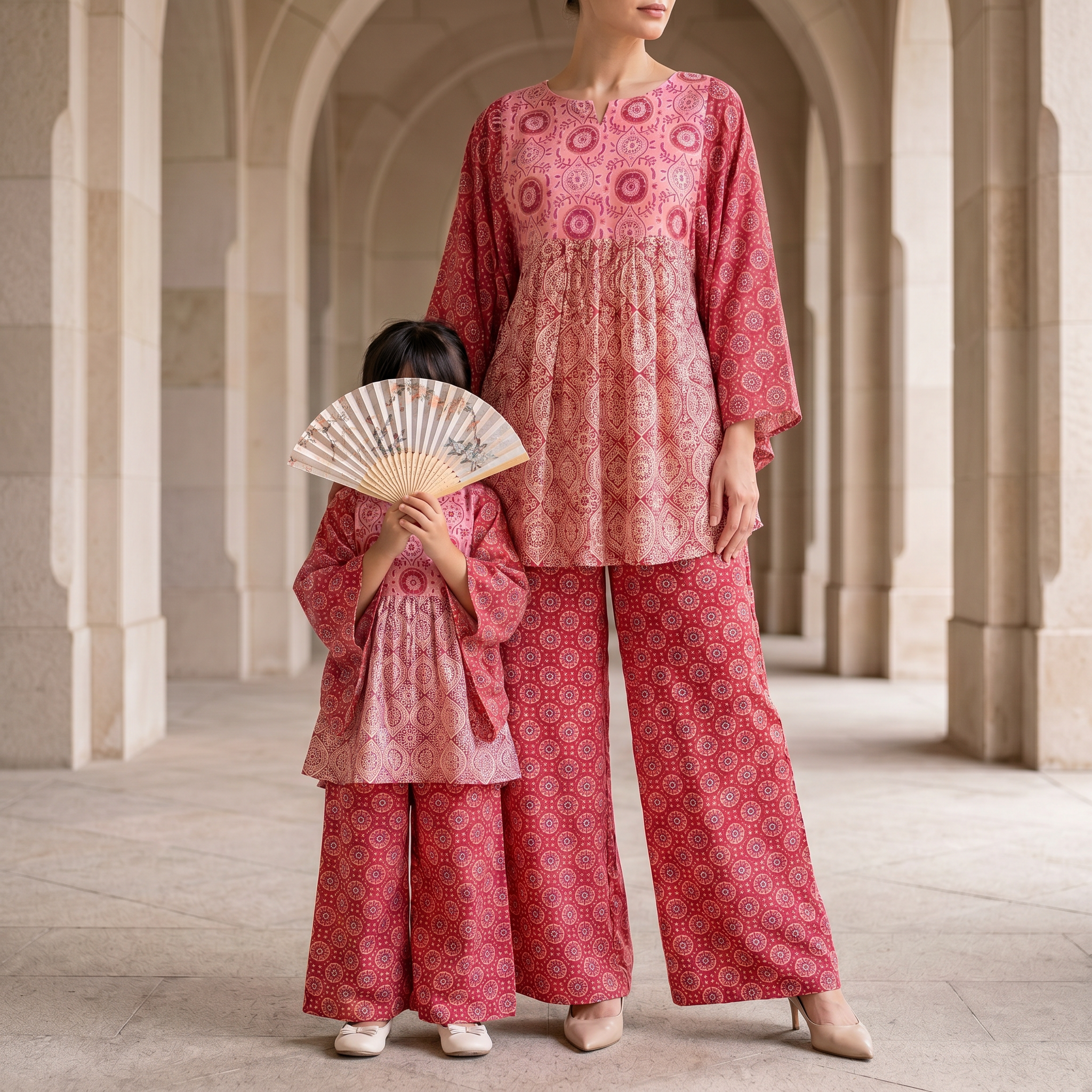 2 Pcs Co-ord Set Gohar Cotton Dress Jalabiya
