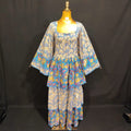 S/M Rahima Printed Cotton Dress 57" Long Jalabiya