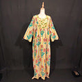 2XL-3XL Rania Printed Cotton Dress 57" Long Jalabiya
