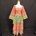 S/M Rahima Printed Cotton Dress 57" Long Jalabiya