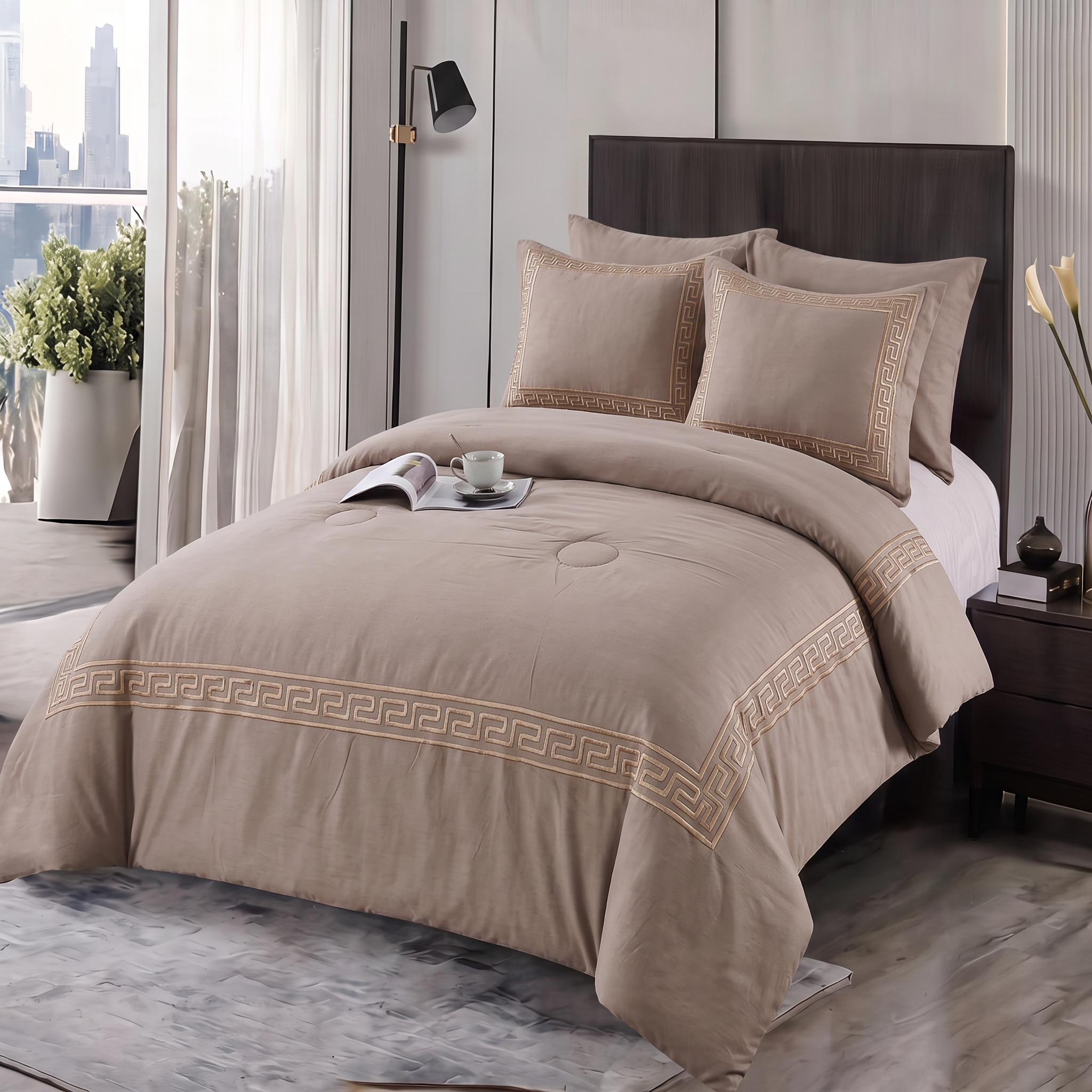 Premium Embroidered Quilt Duvet Set 6 Pcs