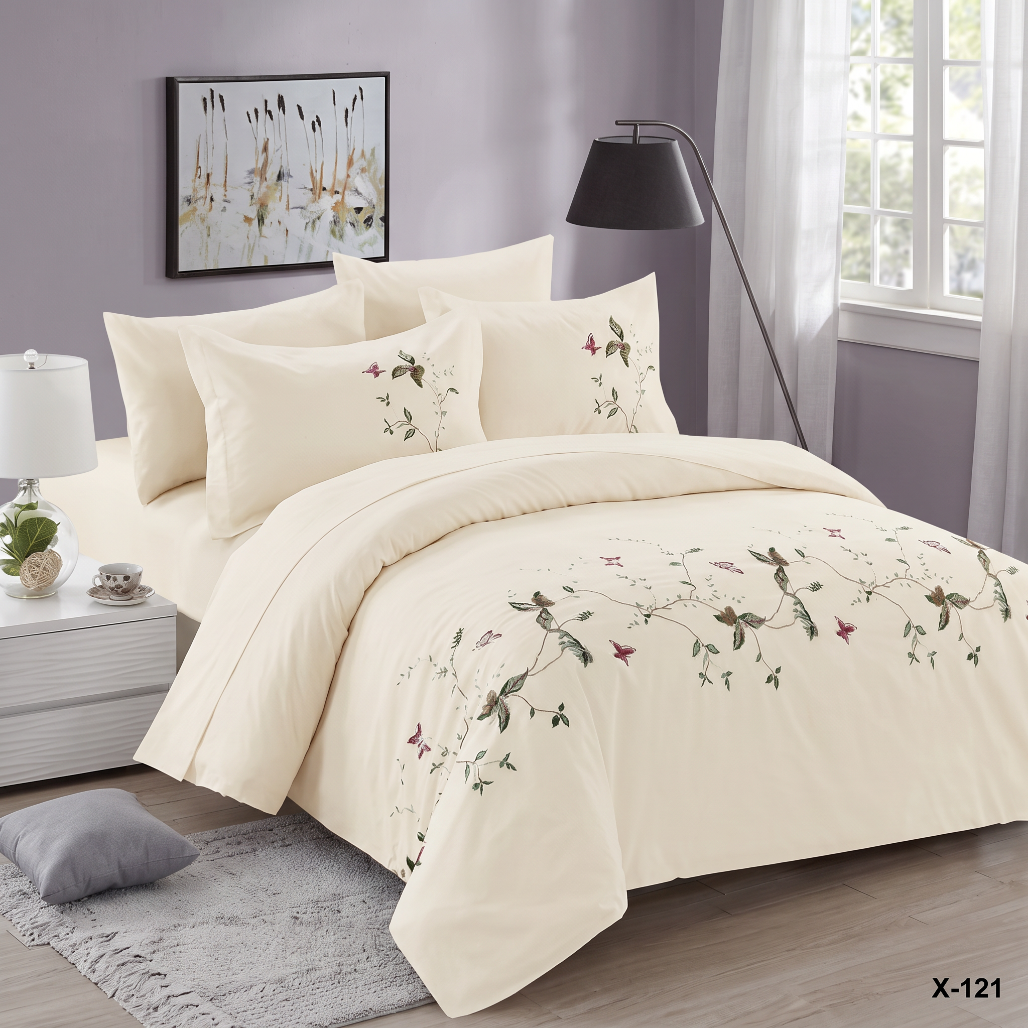 Premium Embroidered Duvet Set 6 Pcs